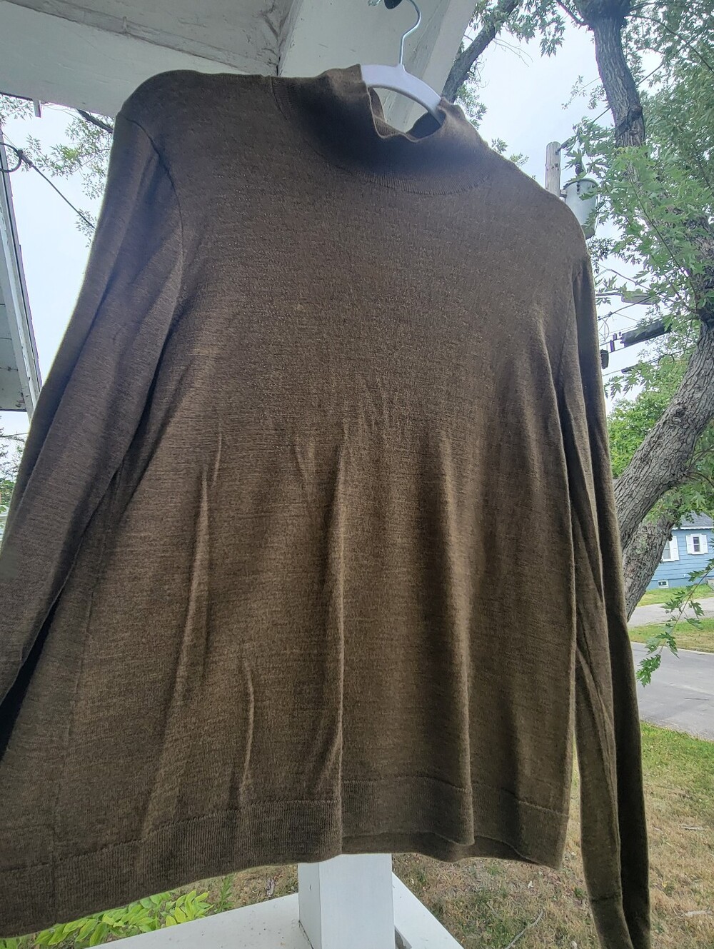 J CREW, Womens Sweater, XL, 100% MERINO WOOL, color- Olive gGreen